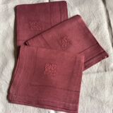 Set de 3 serviettes roses