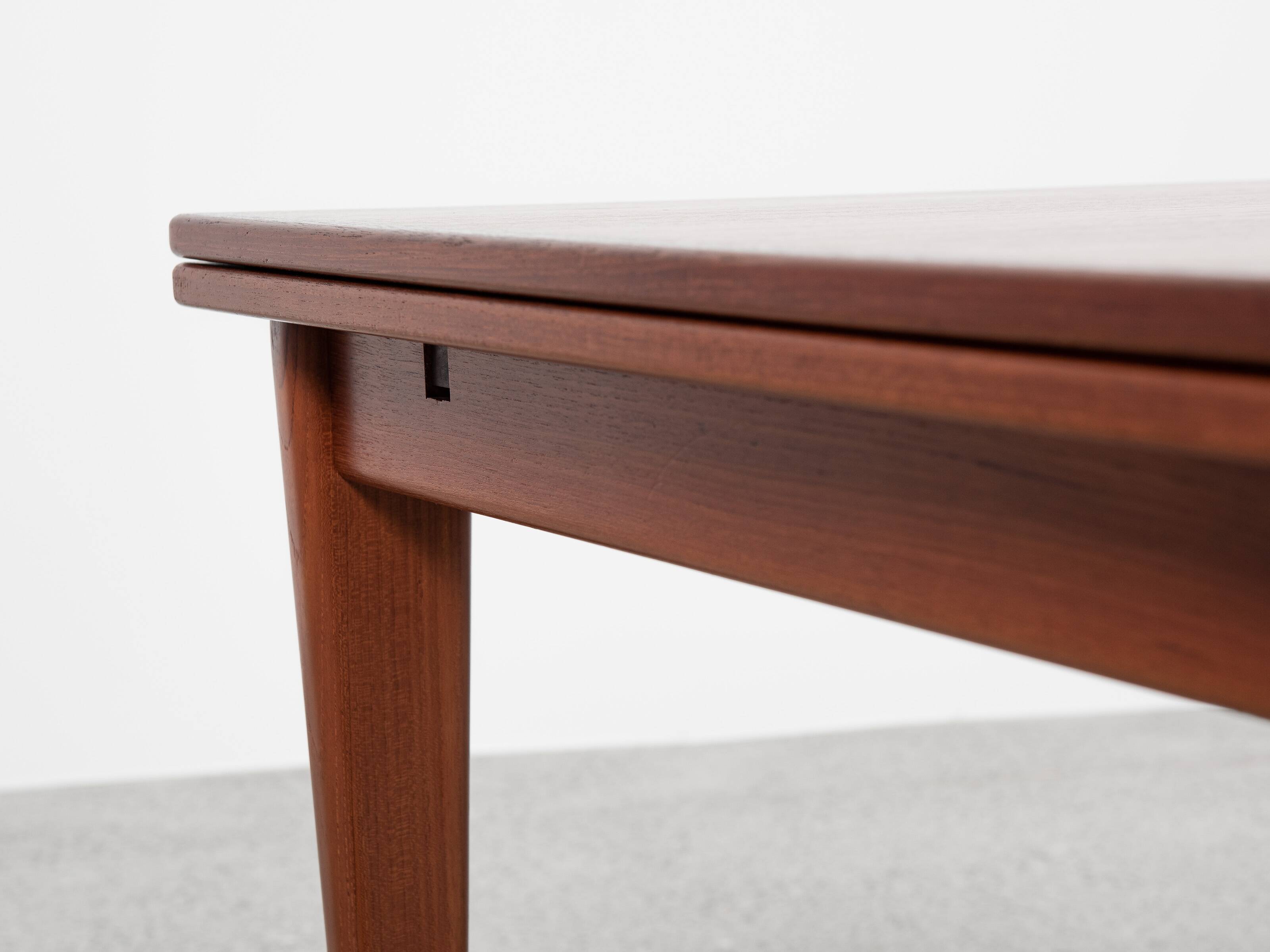 Midcentury wider Danish dining table in teak by Niels Otto Møller 1960s