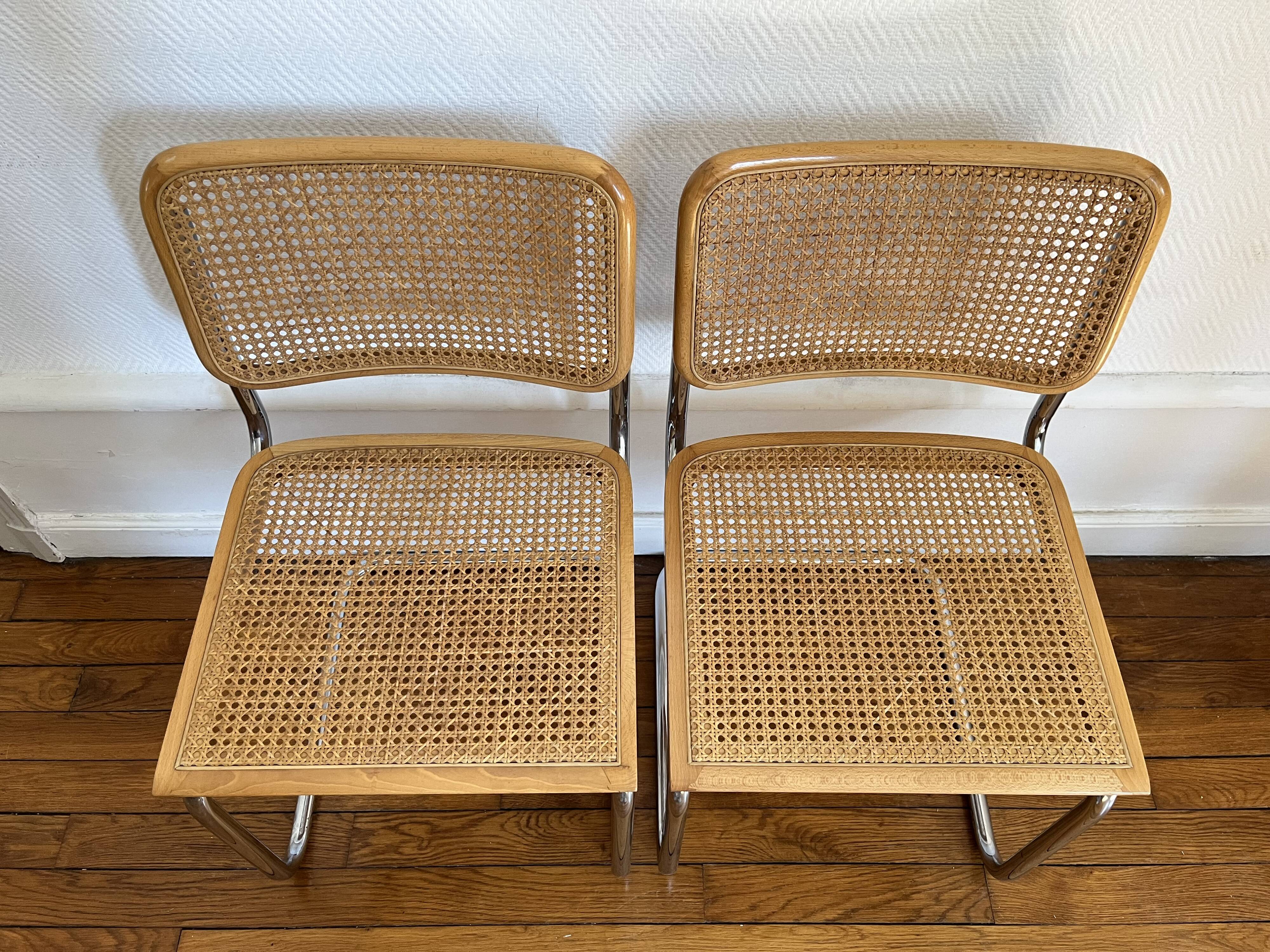 Set of 2 Cesca chairs by Marcel BREUER b32
