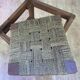 Set of 6 wooden and braided rope chairs
