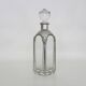 Magnificent crystal and silver-plated metal carafe bottle.