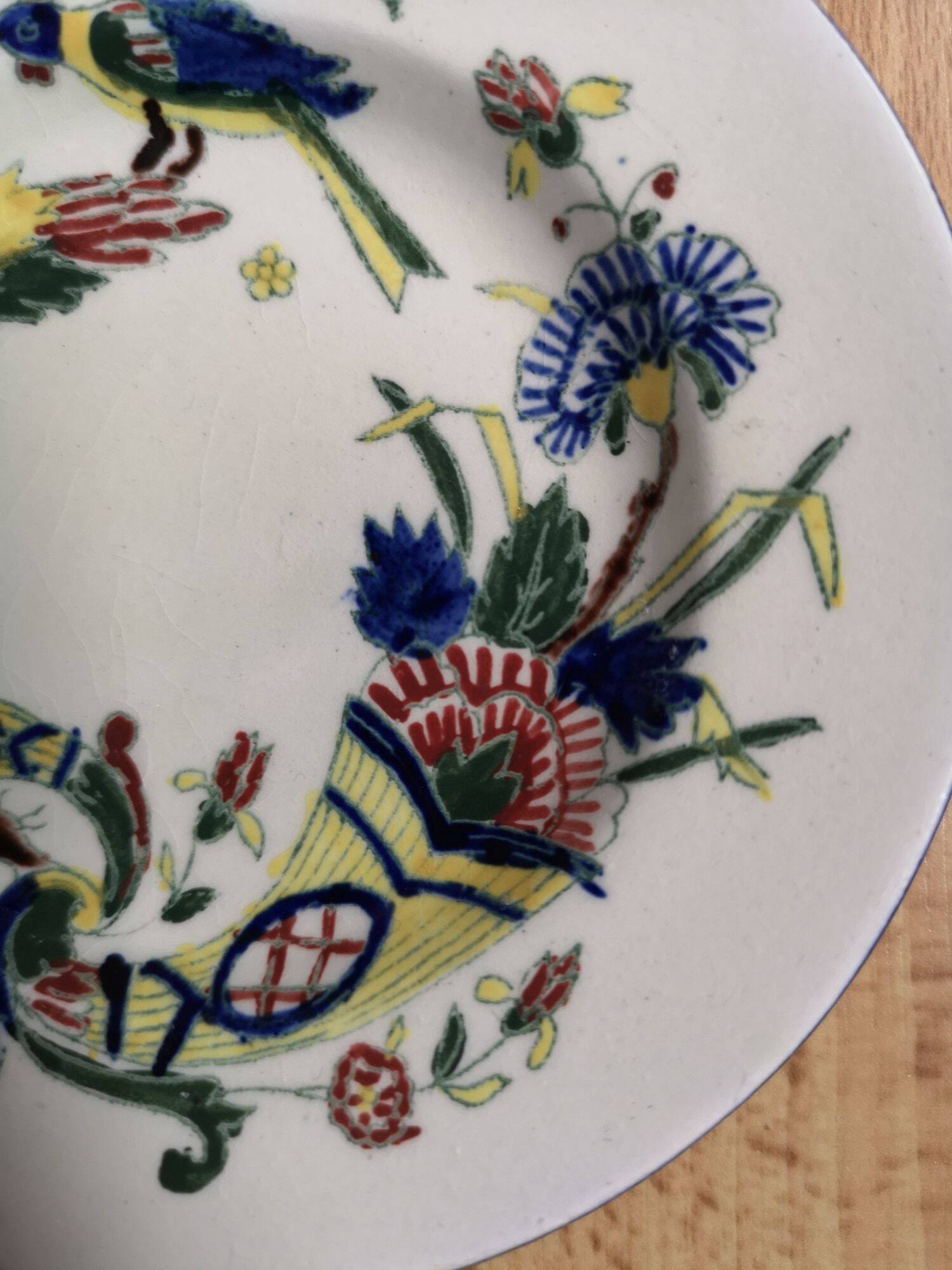 Soap holder / dish in enameled ceramic - gien - vintage 1876