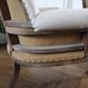 Paire de bergères beige et bois cérusé