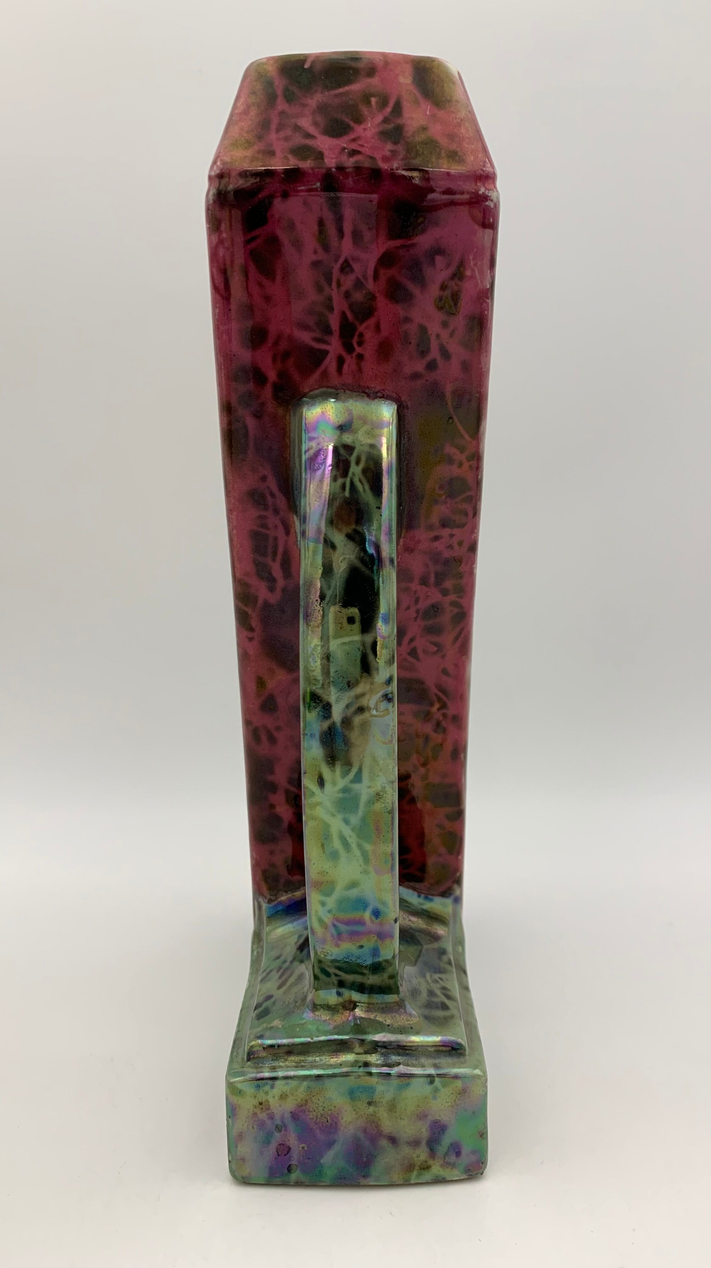 MAJOLIQUE WASMUËL - Art Deco vase in faience signed numbered - 1930s