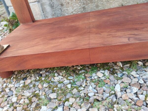 Console ancienne style empire bois avec plateau marbre