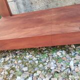 Console in old Empire style with a wooden frame and marble top.