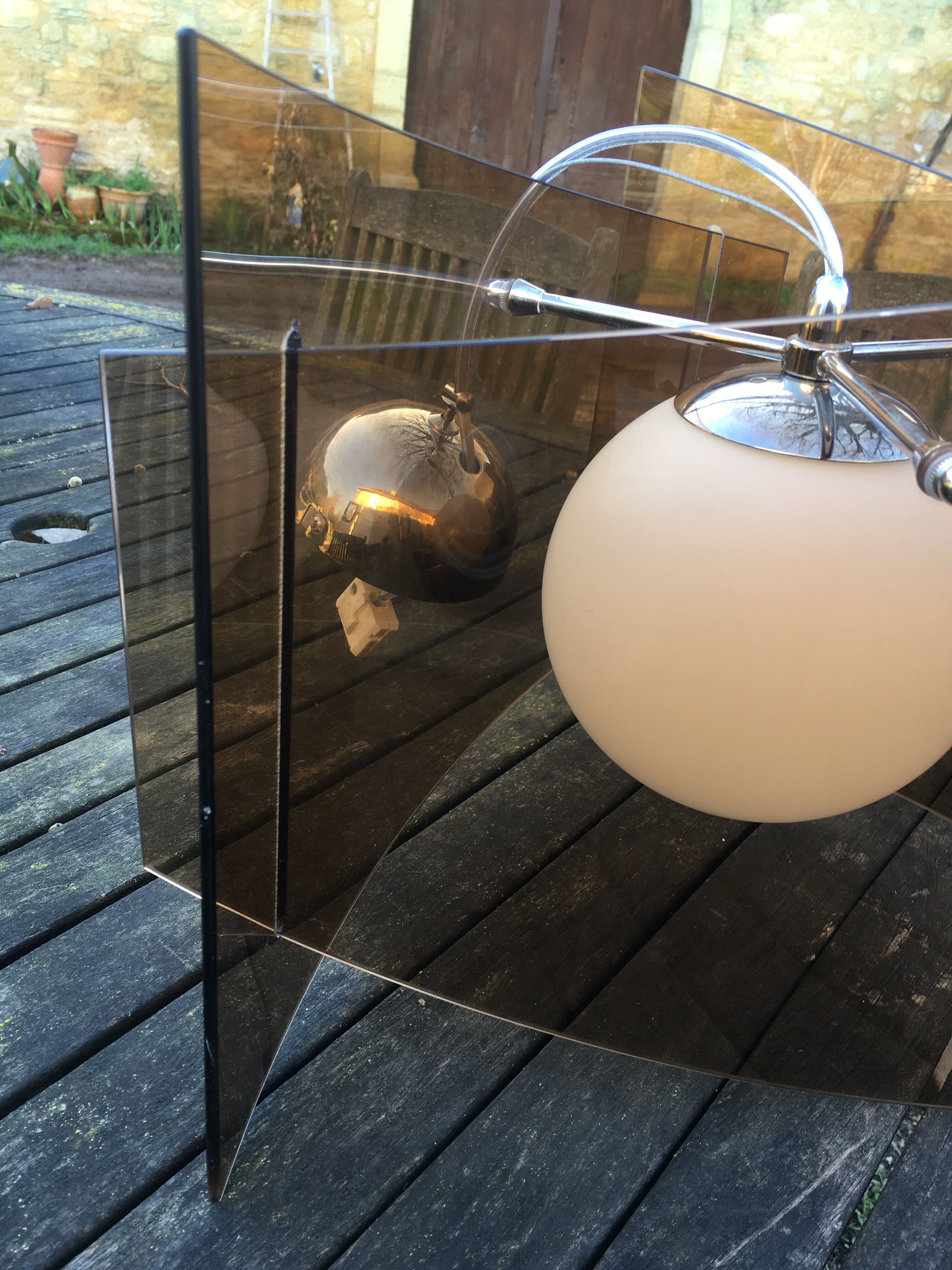 Smoked glass hanging