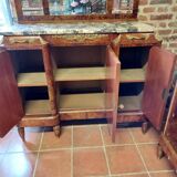 Louis xv style mahogany sideboard with marble top
