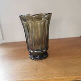 Vintage smoked glass vase