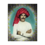 Devendra portrait hand-painted photography Rajasthan 60s