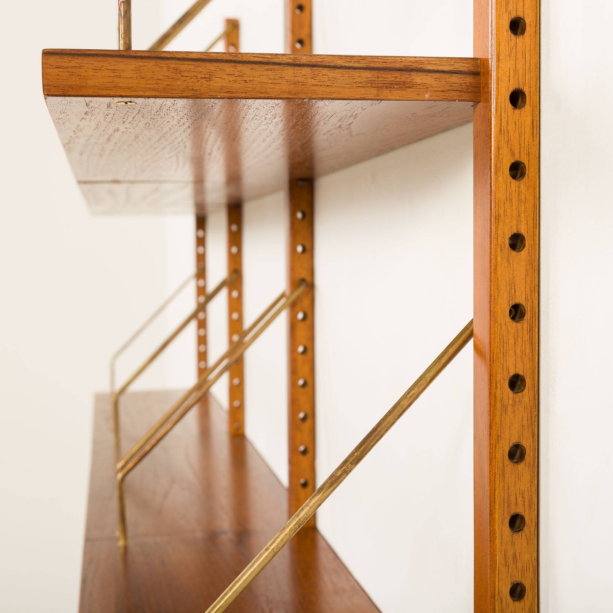 Danish mid century teak shelving unit, 1960s