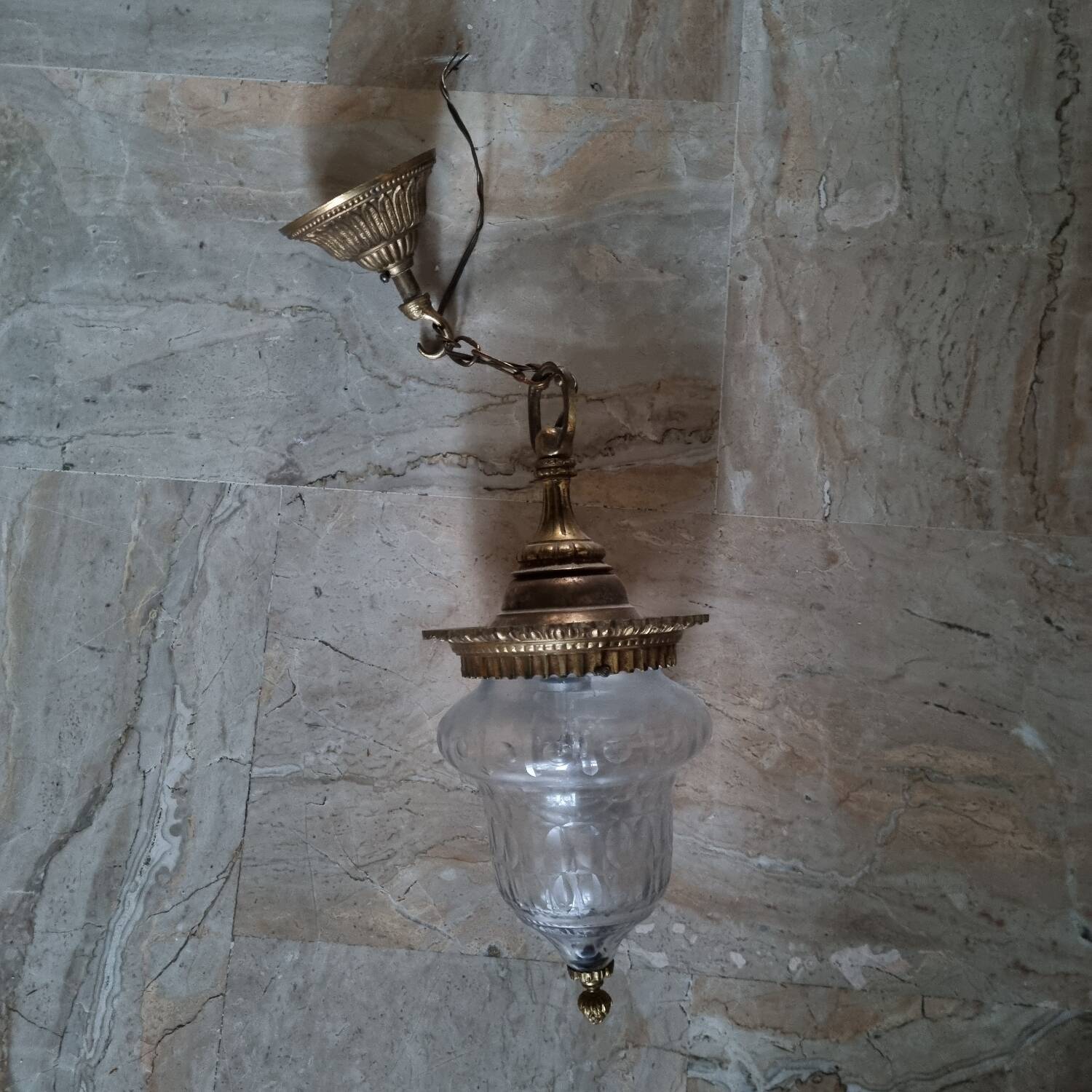 Bronze pendant light from 1970