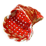 Red woven ceramic basket