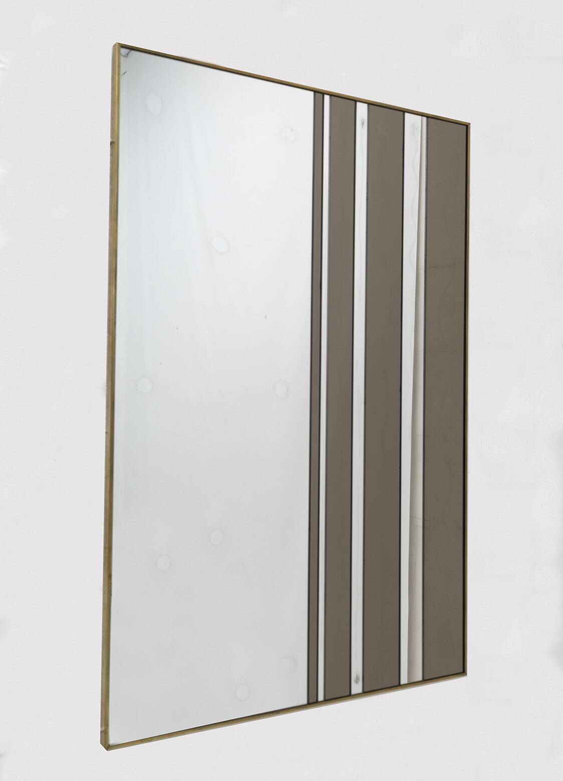 Attributed to Romeo Rega Mid-Century Modern Italian Bicolor Wall Mirror, 70