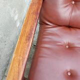 Rotating armchair in vintage skaî 1970