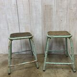 Series of 4 vintage stools