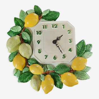 Vallauris vintage ceramic clock