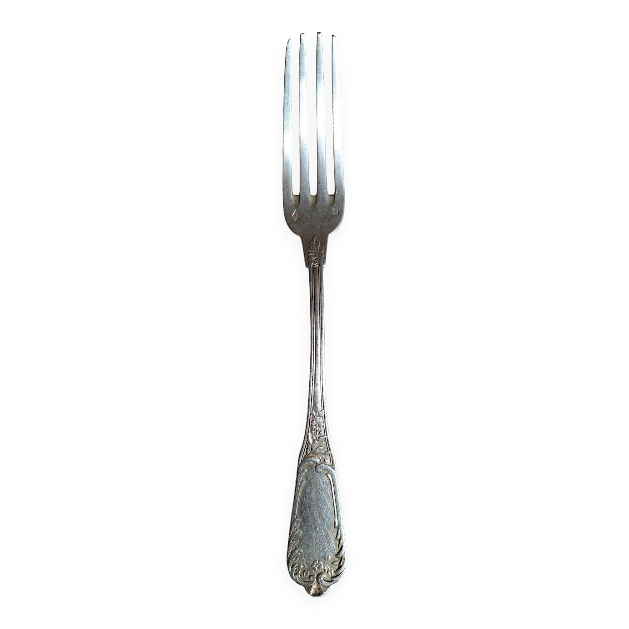 Fourchette de table en argent massif orfèvre Paul Devaux