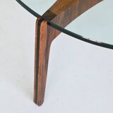 Sven Ellekaer sculptural coffee table rosewood Linneberg Denmark 1962
