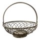 Vintage silver metal fruit basket