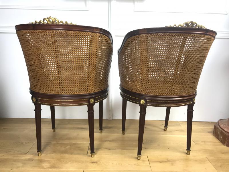 Pair of mahogany chairs