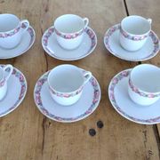 12-piece coffee service in porcelain Victoria from Czechoslovakia