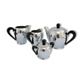 Tea set "Bombé" Carlo Alessi stainless steel and vintage bakelite