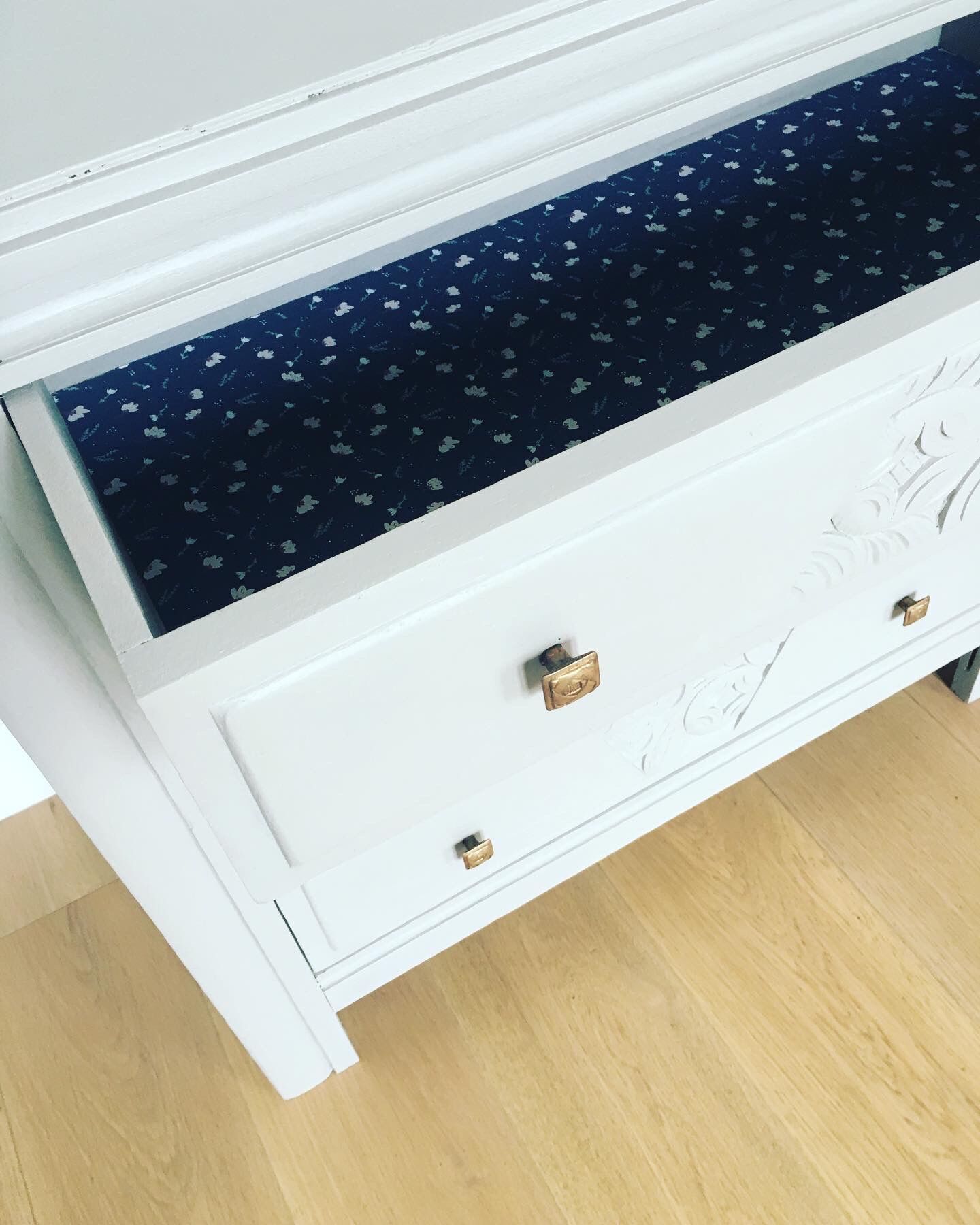 Renovated vintage art deco chest of drawers