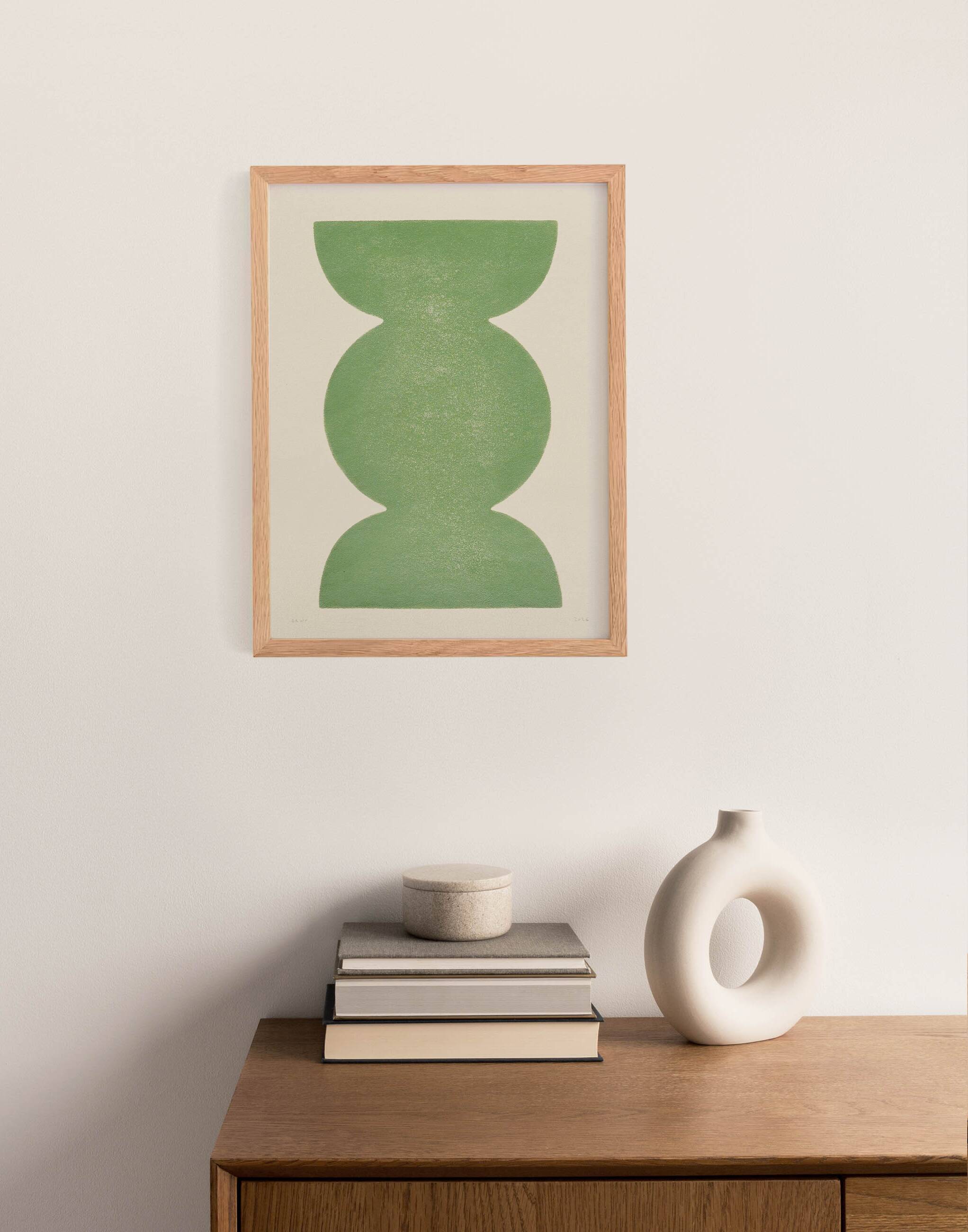 Peinture abstraite sur papier signée Eawy