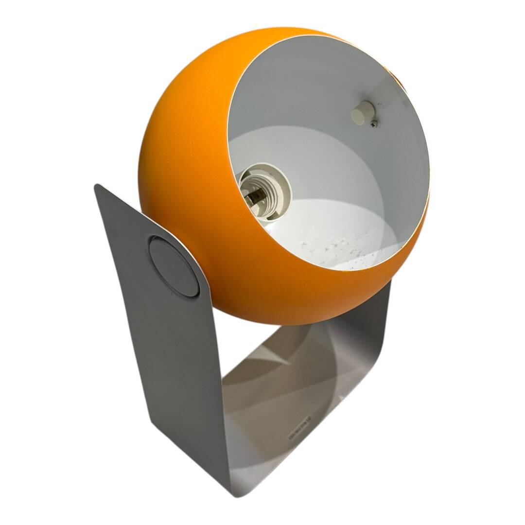 Pair of Space Age eyeball orange lamps by Massive Belgium