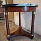 Empire period guéridon table in mahogany veneer and green marble 1830