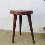 Exotic wood stool tripod