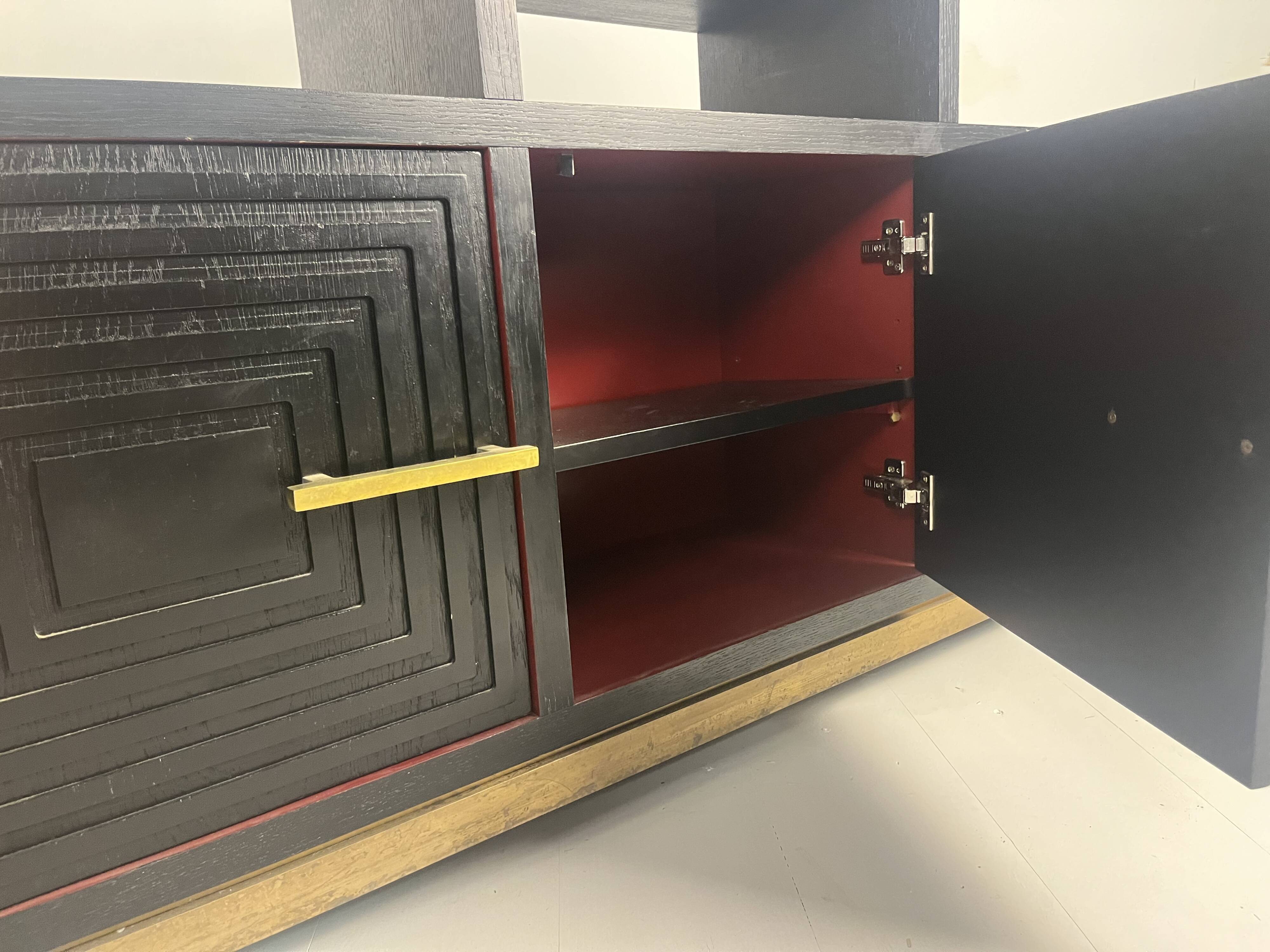 Meuble buffet asymétrique des années 1990