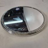 Silver-plated mirror tray centrepiece from the mid-20th century, 30 cm.