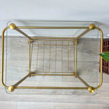 Serving Range vintage vinyl brass and glass