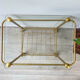 Desserte range vinyles vintage laiton et verre