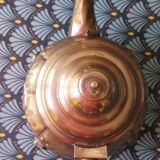 Silver-plated metal teapot with hallmarks