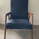 Scandinavian armchair in teak and velvet from the 1960s.