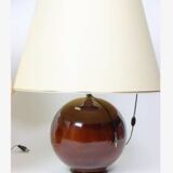 Pair of very large glazed ceramic ball lamps €80