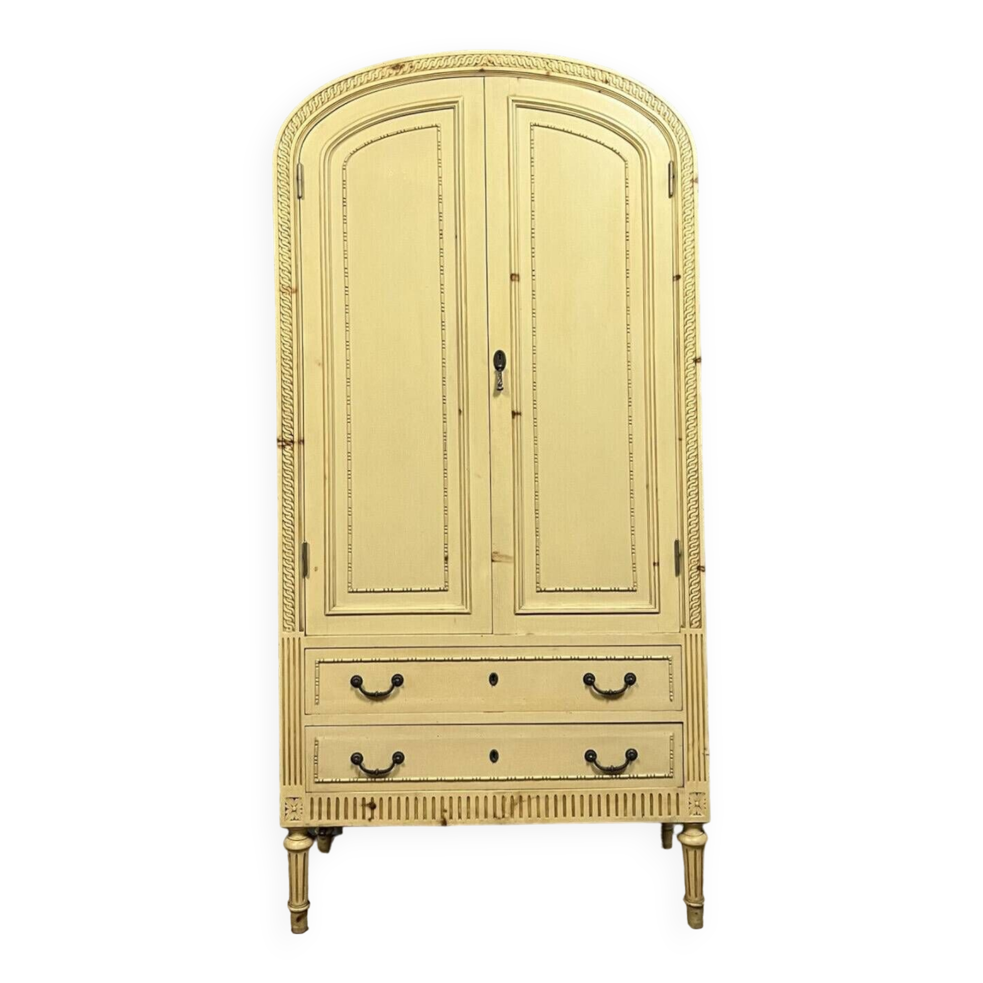Gazzolo Ghilardi a Gênes : armoire Italienne de style Louis XVI en bois laqué époque 1900
