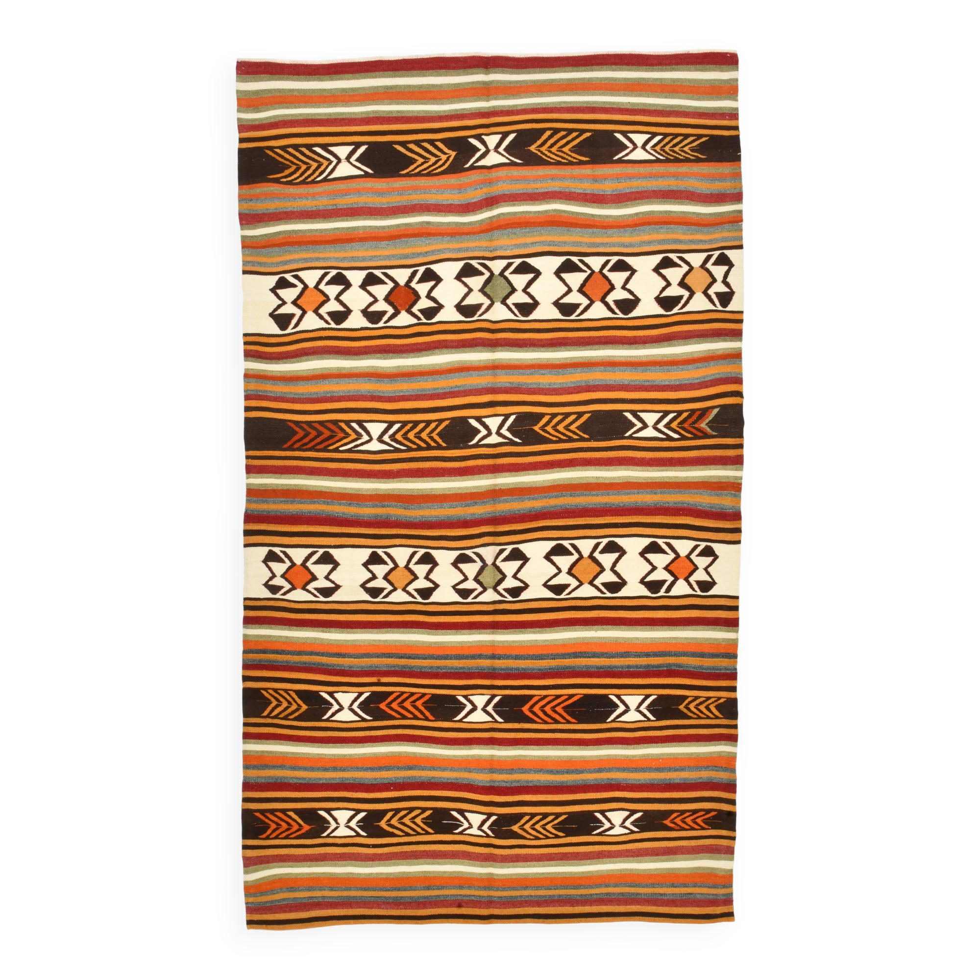 5x9 Rug For Living Room Persian Kilim Rug, 148x264Cm