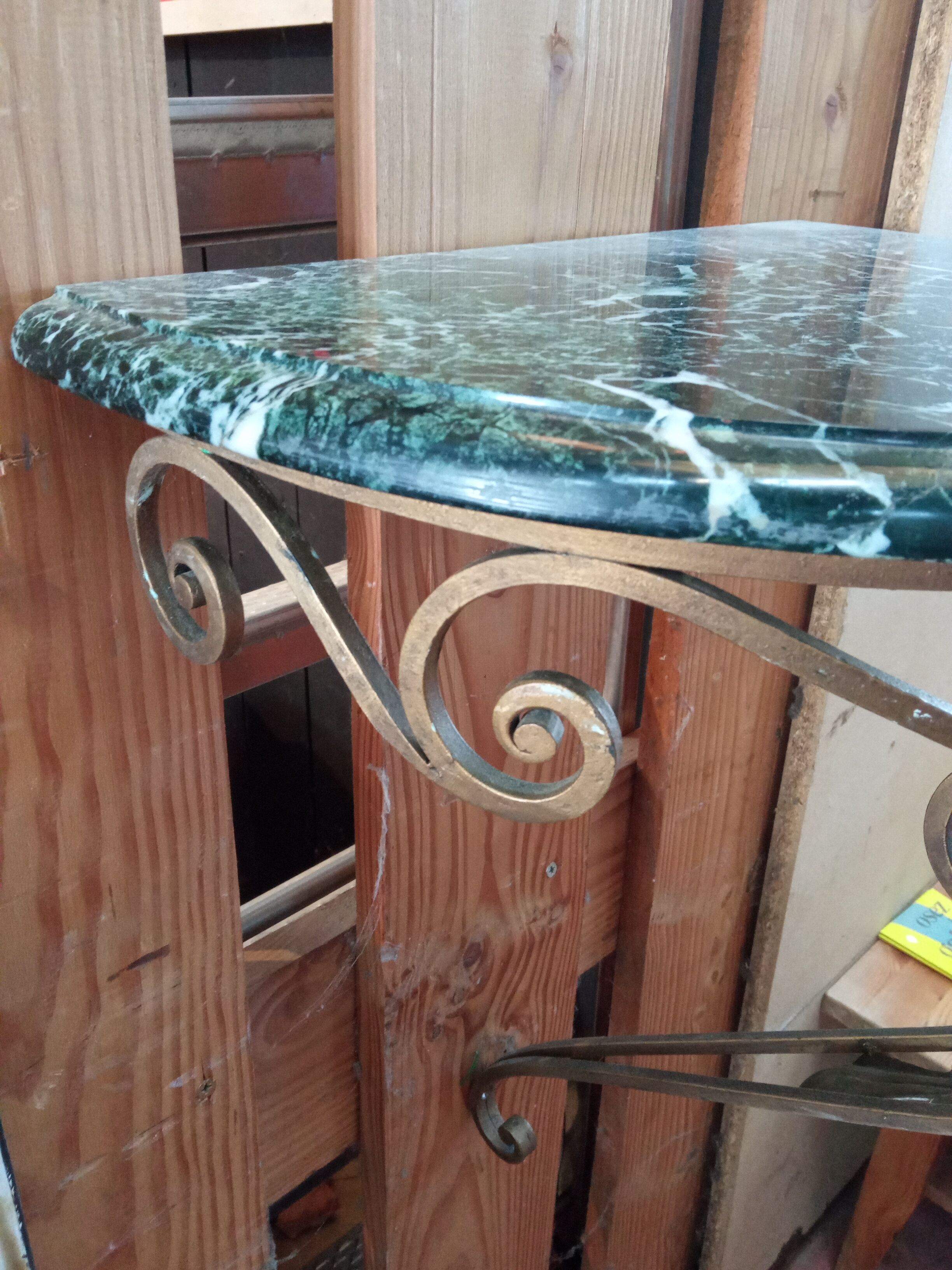 Wrought iron console 1950