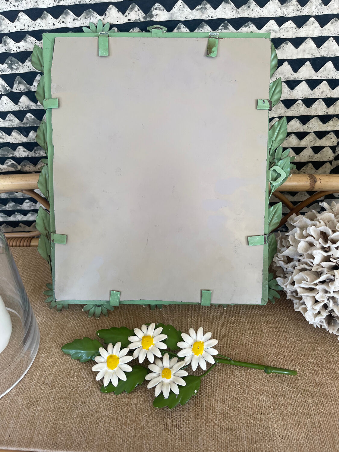 Vintage Italian metal mirror