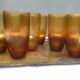 Suite de neuf verres à orangeade 1950/60