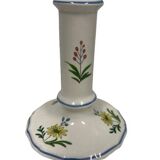 Candle holder in Gien, birds of paradise decor