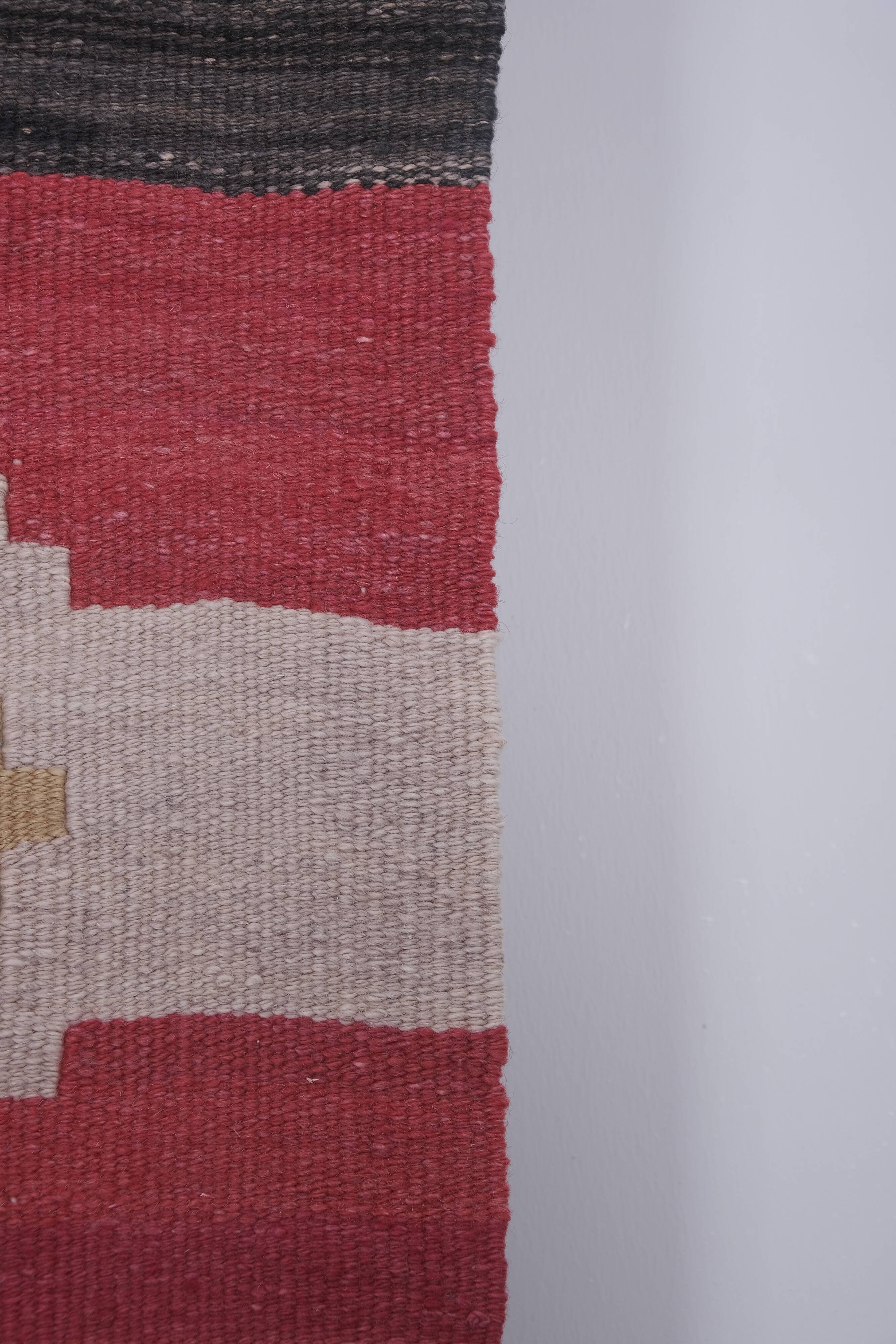 Vintage Turkish rug from Oushak, hand-woven 78x642 cm