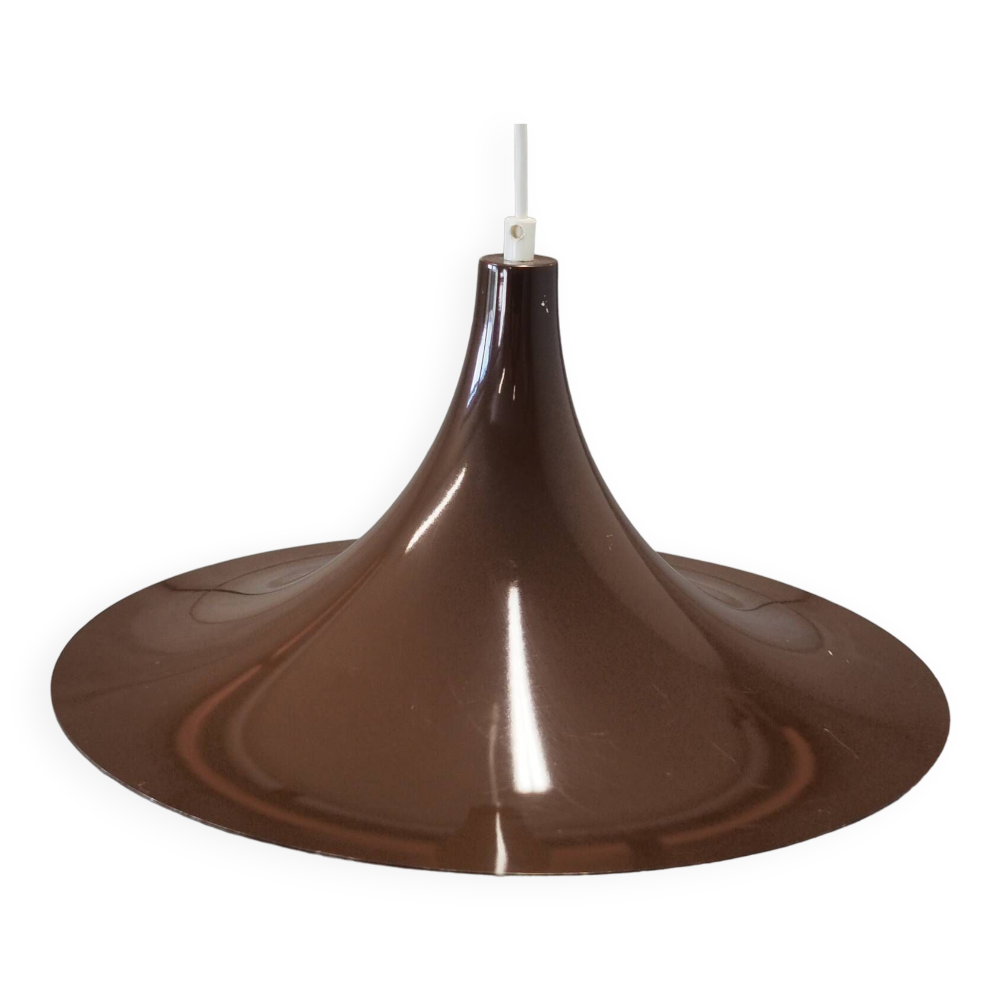 Brown pendant lamp, Danish design, 1960s, production: Denmark