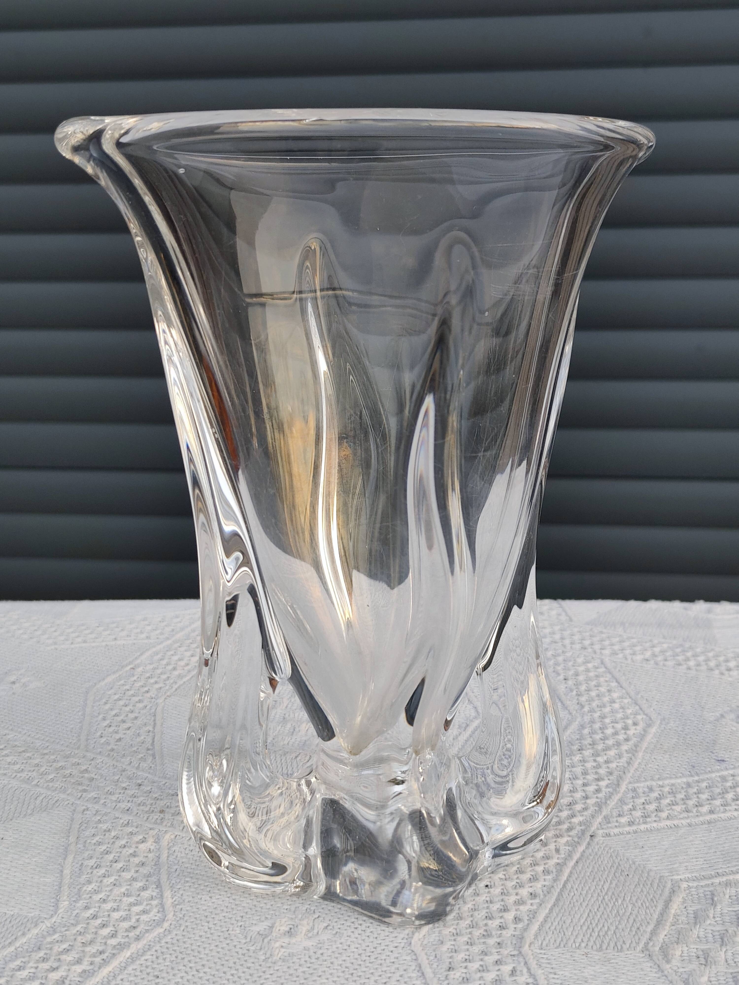 Crystal vase from the 1960s/70s, signed