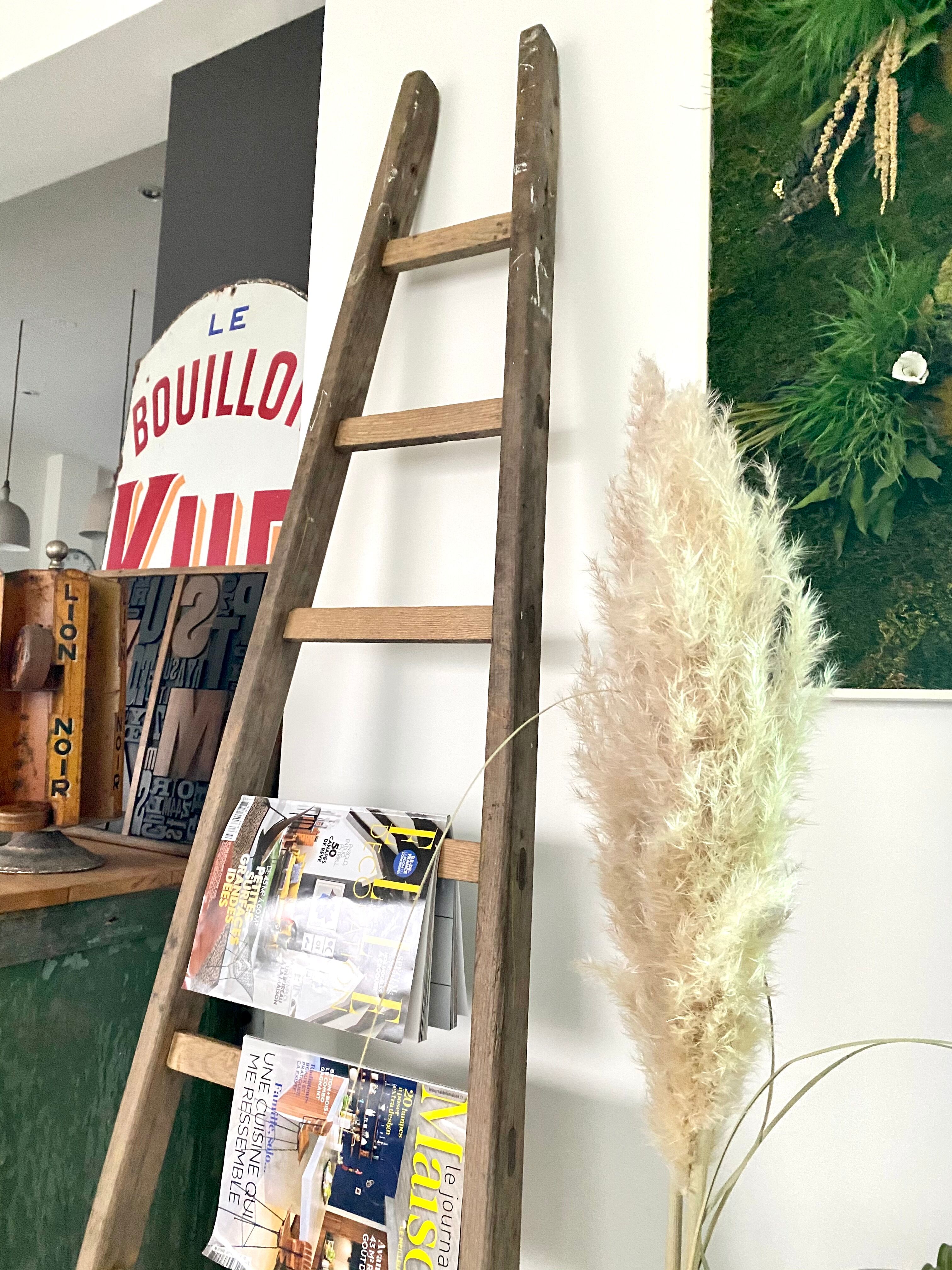 Old vintage wooden ladder