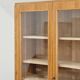 Armoire d'école vitrée en chêne 1960